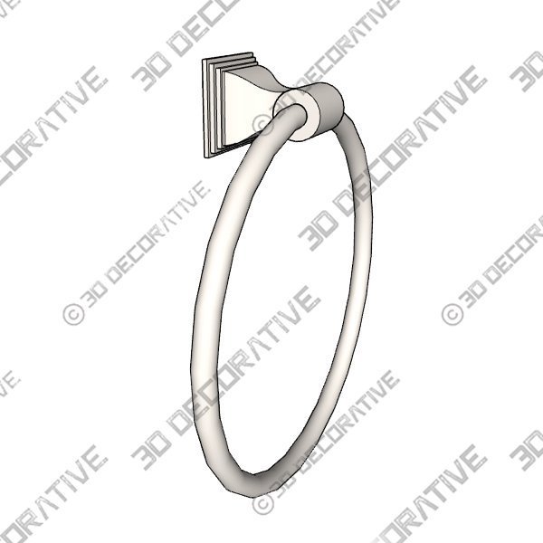 HowPlumb Towel Ring Bathroom Hardware - 3D Decorative