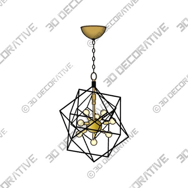 Hudson Valley Roundout 26″ Wide Brass Finish Pendant Light Lamp - 3D Decorative