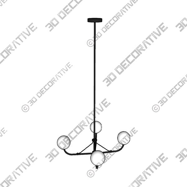 Irving 4-Light Chandelier - 3D Decorative