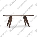JEAN PROUVE - TABLE S.A.M. BOIS - 3D Decorative