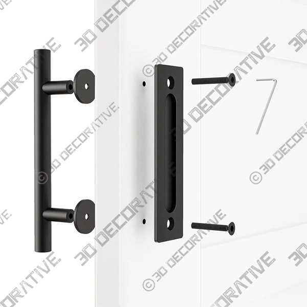 LAZ Sliding Barn Door Handle/PullĀ - 3D Decorative