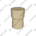 3_600x600-4-2.jpg Leticia 17.75” Tall Solid Wood Drum End Table - 3D Decorative