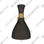 3_600x600-73.jpg Matte Black and Burnished Brass Swivel SconceĀ - 3D Decorative