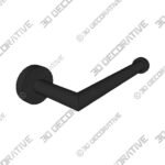 Matte Black Toilet Paper Holder - 3D Decorative