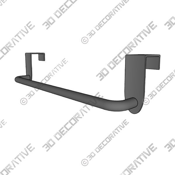 mDesign Kitchen Over Cabinet Metal Hand Towel Bar, 9.75″ Wide - 3D Decorative