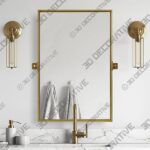 Mirror-5-10.jpg MOON MIRROR Gold Pivot Mirror, 22×30 Gold Mirror for Bathroom - 3D Decorative