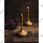Candle-Holder-5-1-1.jpg Oak Candle Holder - 3D Decorative