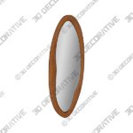 2_600X600-111-2.jpg Organic Oval Mirror in Natural Wood - 3D Decorative