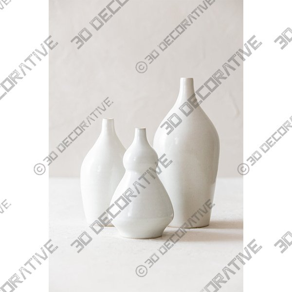 Otsuka Mashiko Ceramic Vases Set 2 - 3D Decorative