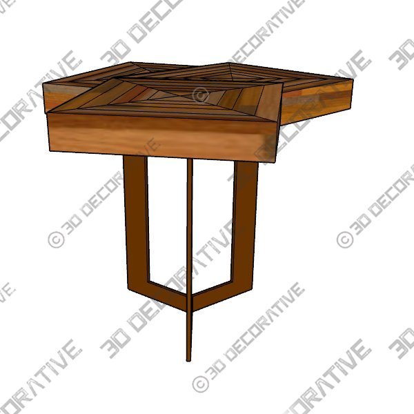 Pair of Coffee Table “Cubes” in Macassar Ebony Marquetery - 3D Decorative