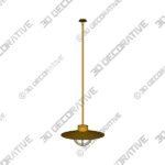 Penny Large Burnished Brass Pendant Light - 3D Decorative