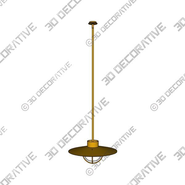 Penny Large Burnished Brass Pendant Light - 3D Decorative
