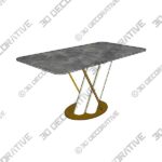 Piece Pedestal Dining Table Set - 3D Decorative