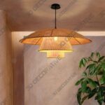 Pendant-6-2-1.jpg Rattan Pendant Light Fixture, Bamboo Lamp Shade Dining Chandeliers - 3D Decorative