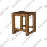 Reed Backless Stool - 3D Decorative