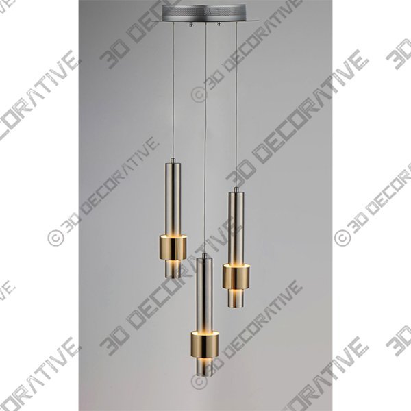 Reveal 11 Inch 3 Light LED Multi Light Pendant by ET2 Lighting - 3D Decorative