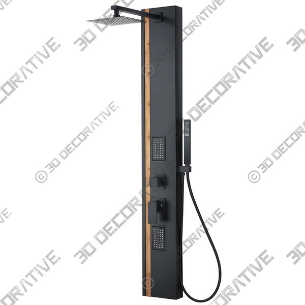 SP0140 59″ Shower Panel with Adjustable Shower Head - 3D Decorative