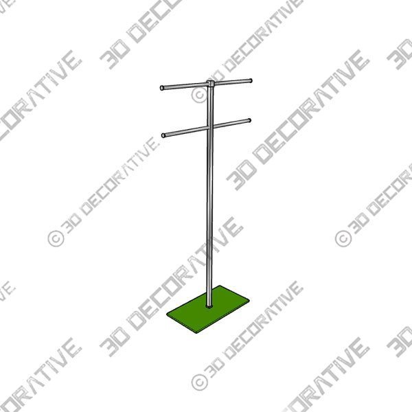 Steel and Resin Green Towel Rack - 3D Decorative