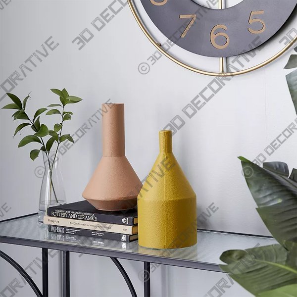 Stella and Eve Multi Iron Vase 2-piece Set - 3D Decorative