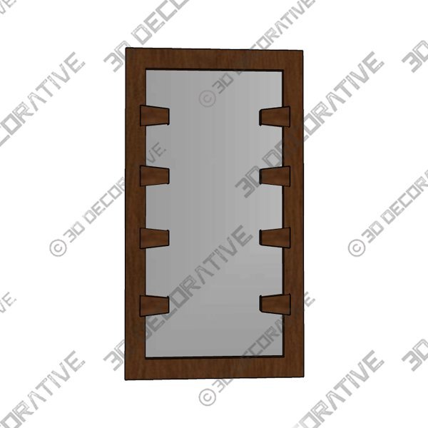 Stilt Dark Brown Wood Floor Mirror - 3D Decorative