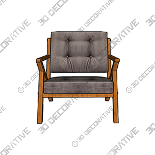 Strongbird Wood Accent ChairĀ - 3D Decorative