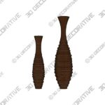 Vase-2-11-2.jpg Uniquewise Decorative Conemporary Tall Trumpet Shape Floor Vase, Brown - 3D Decorative