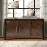 4_600x600-124-1.jpg Waltham Gramercy Dark Chevron 3-Door Accent Cabinet - 3D Decorative