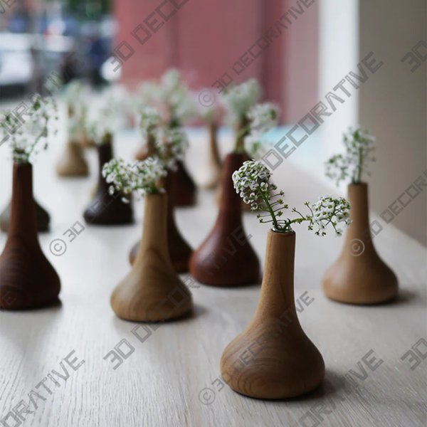 Wood Vase – Chestnut - 3D Decorative