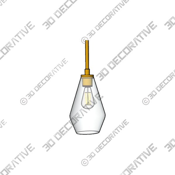 Modern Simple Glass Pendant Light Bedroom Bar XG-9229 - 3D Decorative