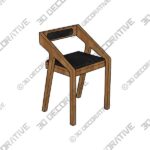 Padma Counter Stool Black - 3D Decorative