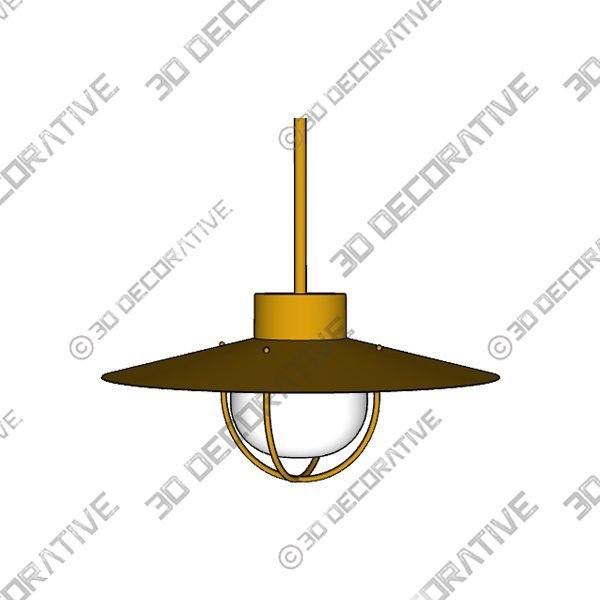 Penny Large Burnished Brass Pendant Light - 3D Decorative