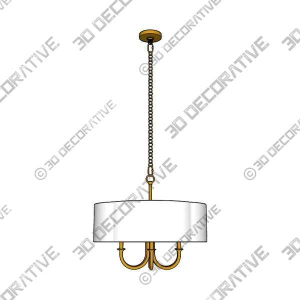 Chandeliar-1.jpg Rittenhouse Chandelier, 6-Light, Antique Brass, Off-White Linen Scalloped Shade, 26"W (89562 3JNZ3) - 3D Decorative
