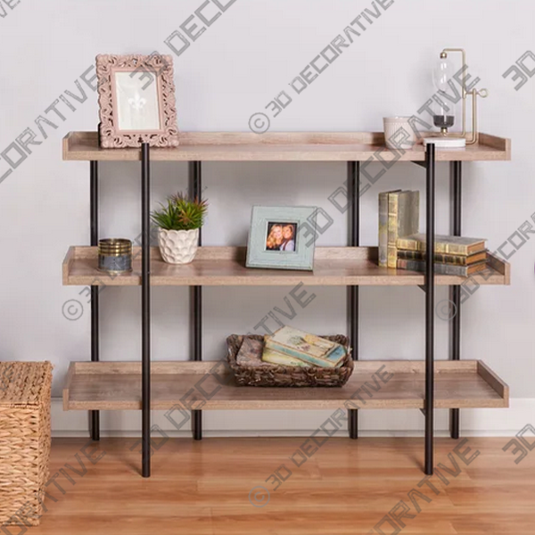Rylan Metal Etagere Bookcase - 3D Decorative