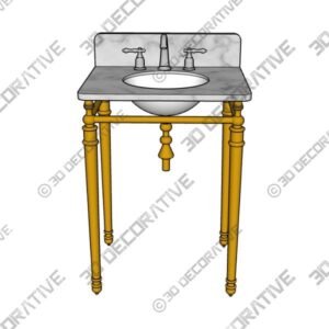 THE SINGLE LEA VANITY BASIN - 3D Decorative