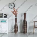 Vase-6-2-3.jpg Uniquewise Decorative Conemporary Tall Trumpet Shape Floor Vase, Brown - 3D Decorative