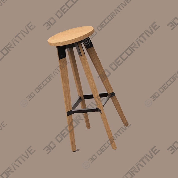 Hodder 18.5” Tall Solid Wood Utility Stool