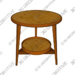 Rare Dunbar Side Table in Carpathian Elm and Walnut