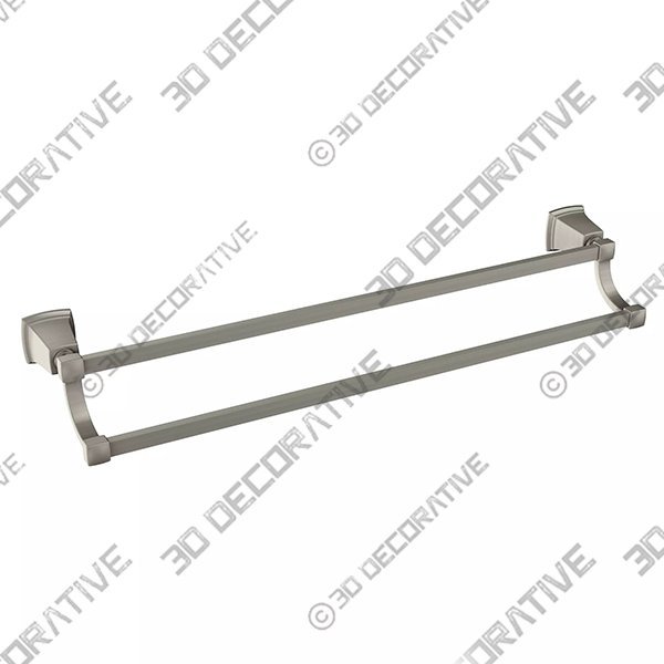 Boardwalk 24-Inch Towel Bar in Brushed Nickel - 3D Decorative