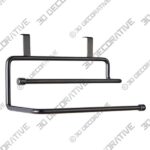 Over the Cabinet Towel Bar in Matte Black - 3D Decorative