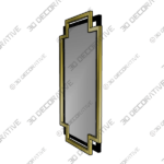 Rectangular Shape Design Wall Mirror - 3D Decorative