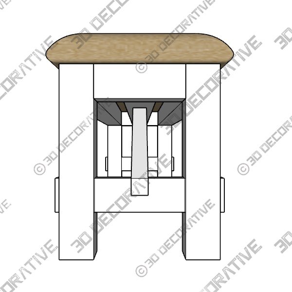 Gigi Upholstered Bench - 3D Decorative