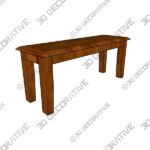 Parfait Dining Room Bench with Wood Seat in Black and Cherry Finish