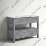 Ealing 48″ Single Bathroom Vanity Set - 3D Decorative