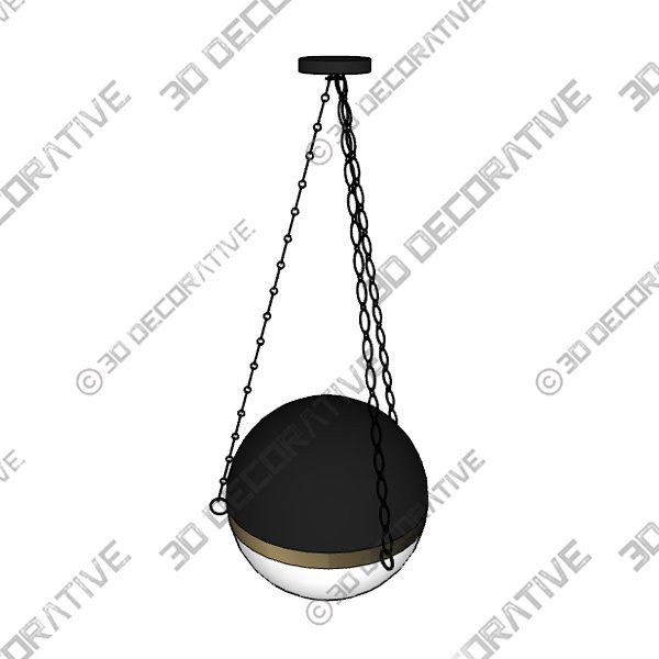 Dedham 2-Light Dimmable Globe Chandelier - 3D Decorative