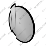 Split Round Mirror - 3D Decorative