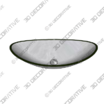 Bathroom Tempered Clear Glass Oval Vessel Sink - 3D Decorative