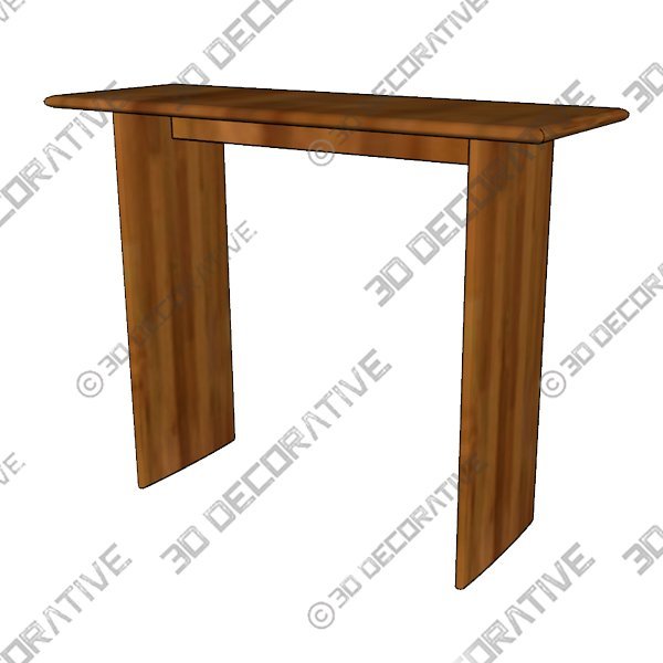 Anton Solid Wood Console Table - 3D Decorative