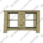 Richon TV Stand for TVs up to 60″ - 3D Decorative