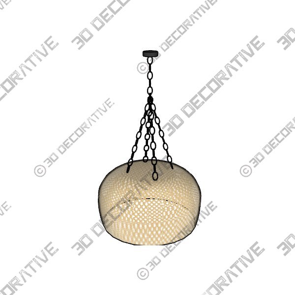 Augustine Outdoor Chandelier - 3D Decorative