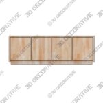 Norre Media Console - 3D Decorative